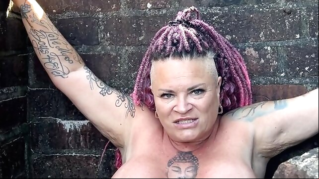 FEMDOM MILF gets squirting orgasm in the Ruins xxx hardcore video