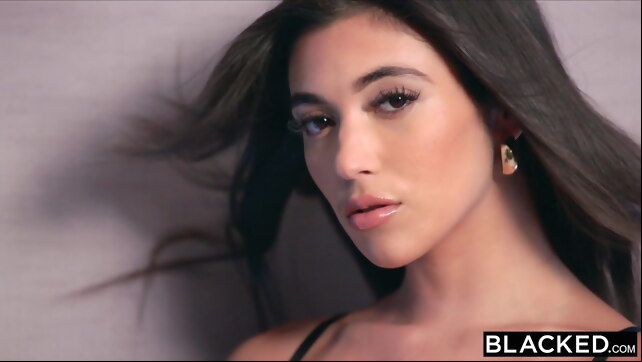 BLACKED, BBC-obsessed Brooklyn seduces her new manager Rob xxx blowjob video